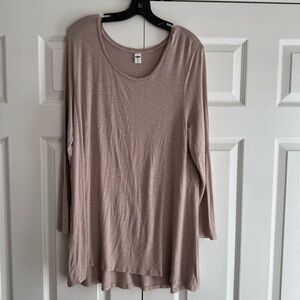 Old Navy Women's Long Sleeve Tunic in Dusty Pink